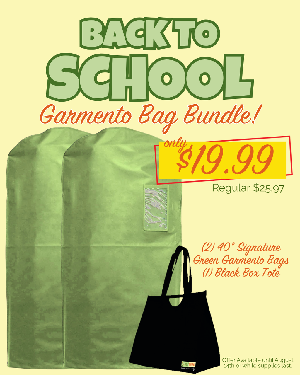 Back-To-School Garmento Bag Bundle