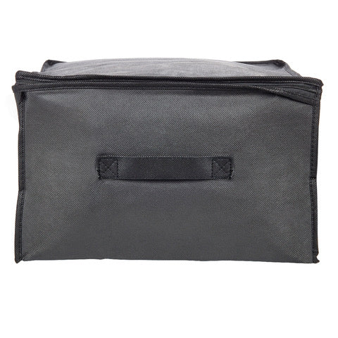 Black Bedding Bag with Window, Dual Zipper & Handles
