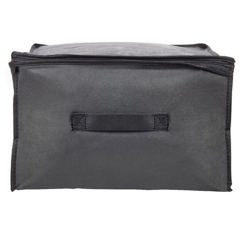 Black Bedding / Closet Storage Bag with Window, Dual Zipper & Handles