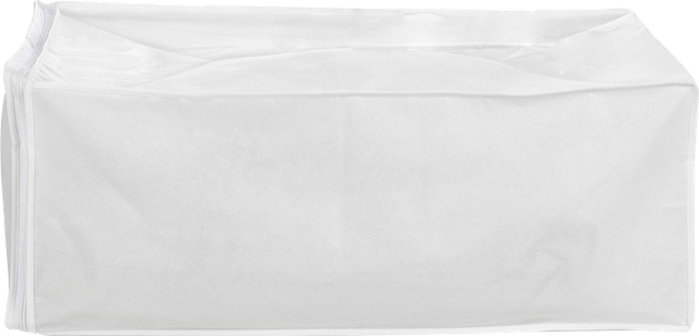 White Blanket / Pillow Storage Bag With Side Zipper