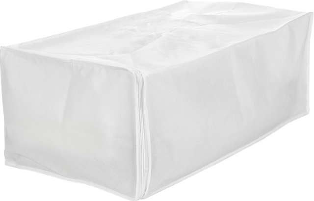 White Blanket / Pillow Storage Bag With Side Zipper