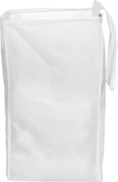 White Blanket / Pillow Storage Bag With Side Zipper