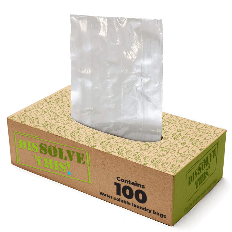 Water Soluble Laundry Bags 36 x 39- (Box of 100)